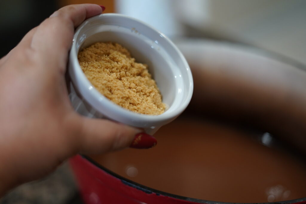 Adding brown sugar to apple cider