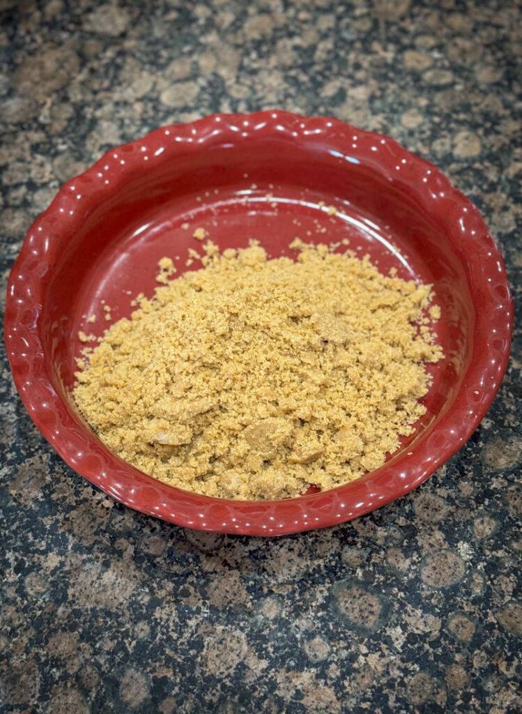 mixture for graham cracker o\pie crust in pie plate