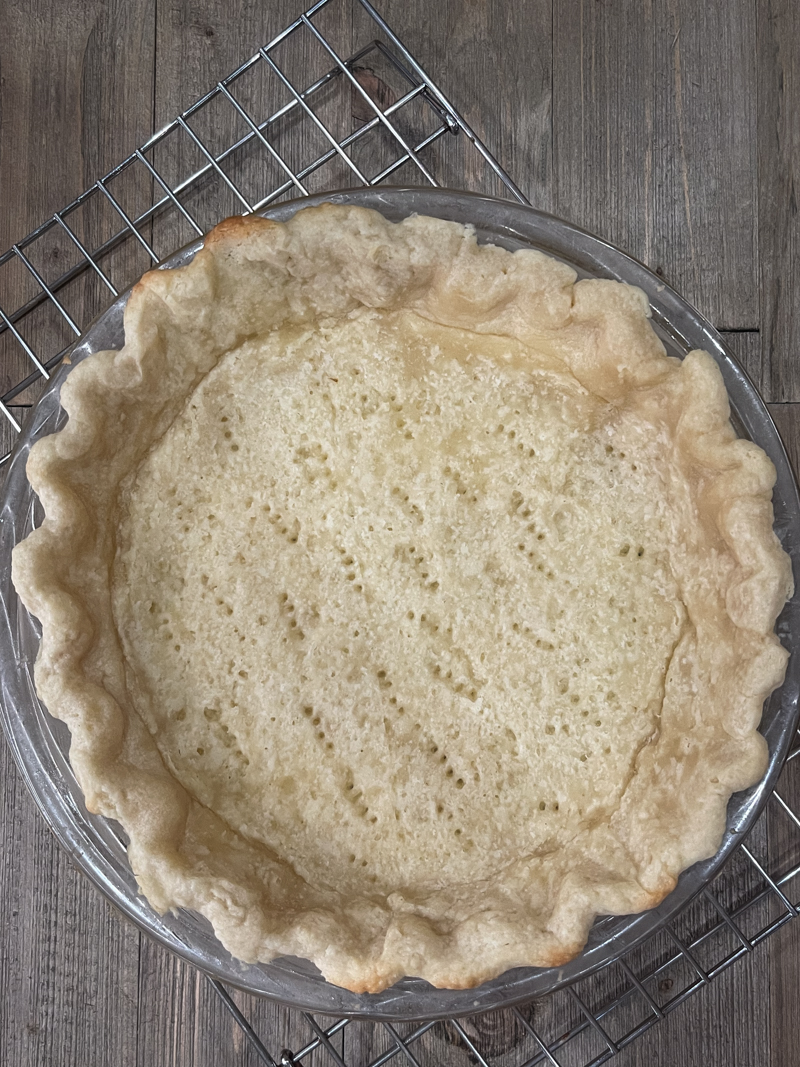 partially baked pie crust