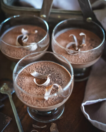 Chocolate Panna Cotta in a serving glass