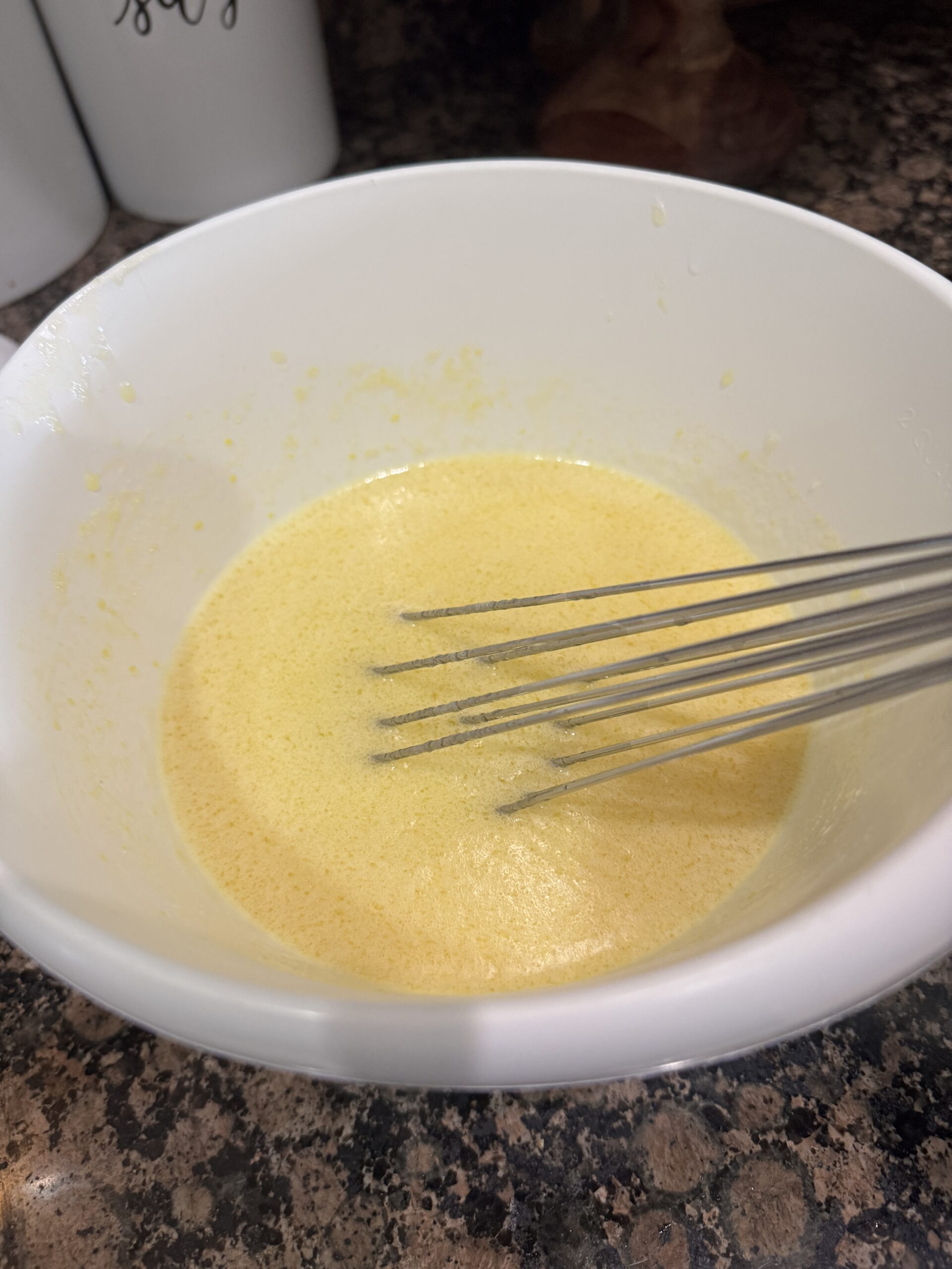 Whisking lemon curd